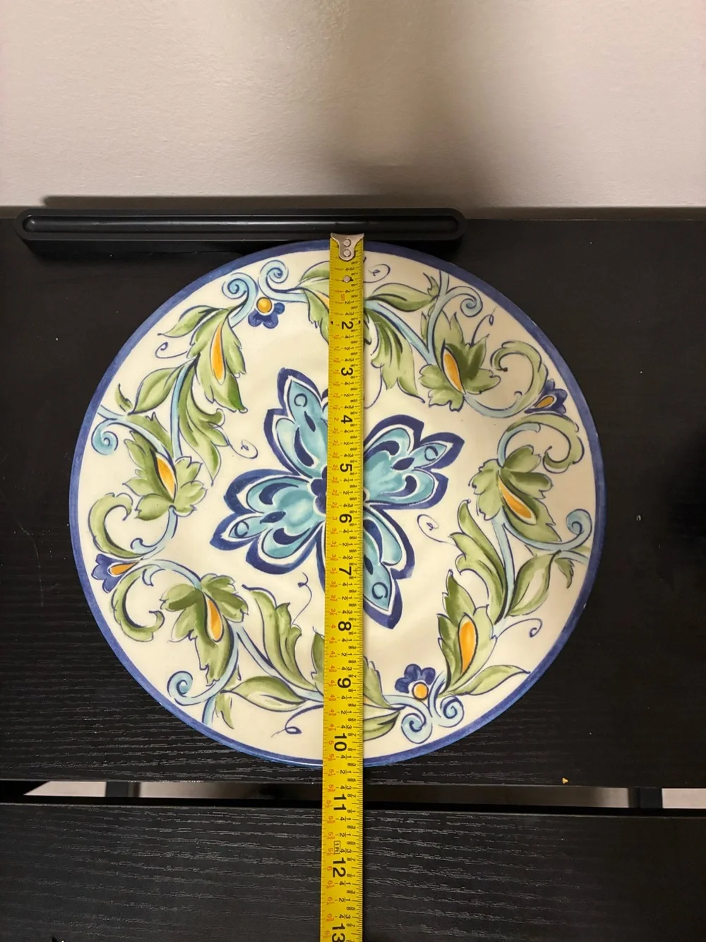 Decorative Blue Floral melamine Dinner Plate - Set of 4